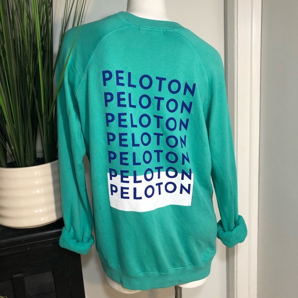 Unisex Peloton Aqua Logo Pullover Sweatshirt New - Picture 6 of 11